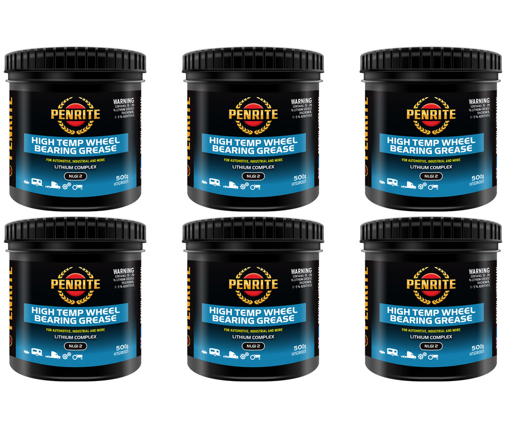 6 x Penrite High Temperature Wheel Bearing Grease 500g - HTGR0005 (Box)
