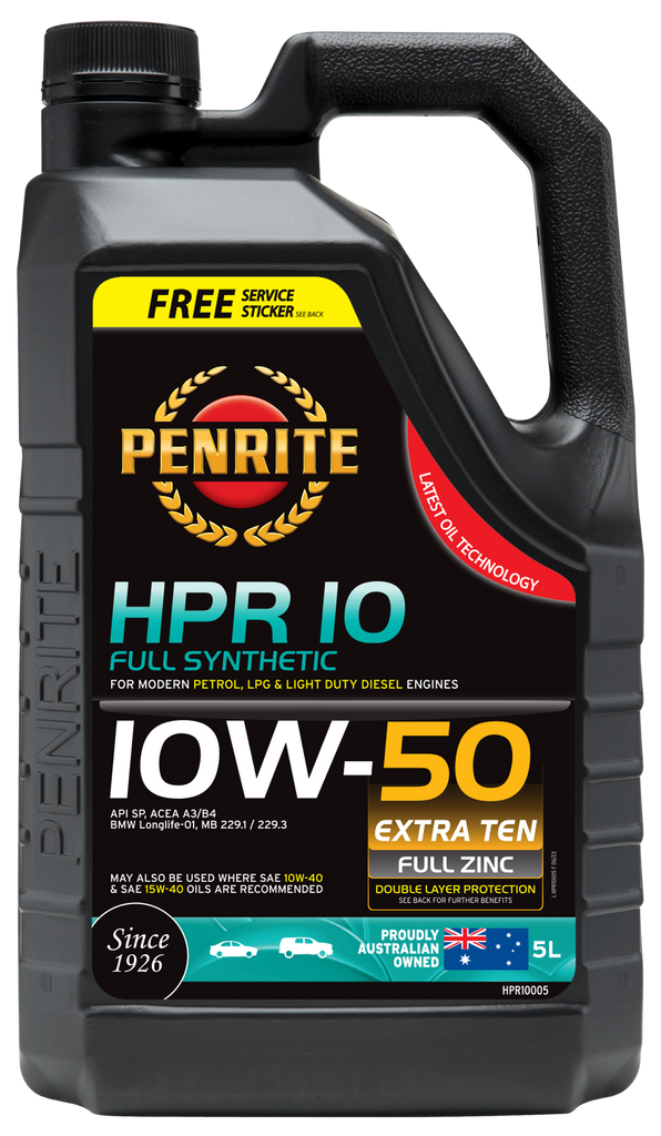 Penrite HPR 10 SAE 10W-50 Engine Oil 5L - HPR10005