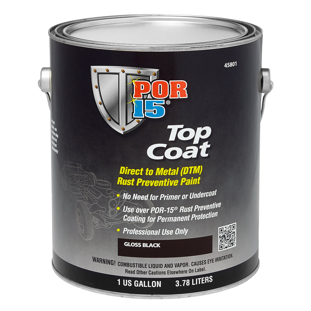 POR-15 Top Coat Gloss Black 3.78 L - POR45801
