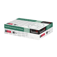 Bastion Powder Free Gloves Large Clear 100 Pcs - Bosca Chemicals & Cleaning Supplies