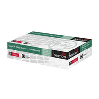 Bastion Powder Free Gloves Large Clear 100 Pcs - Bosca Chemicals & Cleaning Supplies