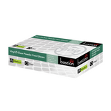 Bastion Vinyl Powder Free Medium Clear Gloves