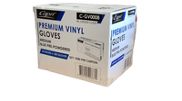 Capri Vinyl Pre-powdered Medium blue Gloves C-GV0008