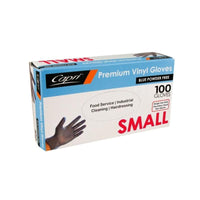 Capri Vinyl powder Free small blue Gloves C-GV0010