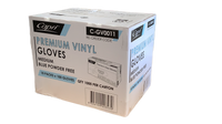 Capri Vinyl Powder free Medium Blue Gloves C-GV0011