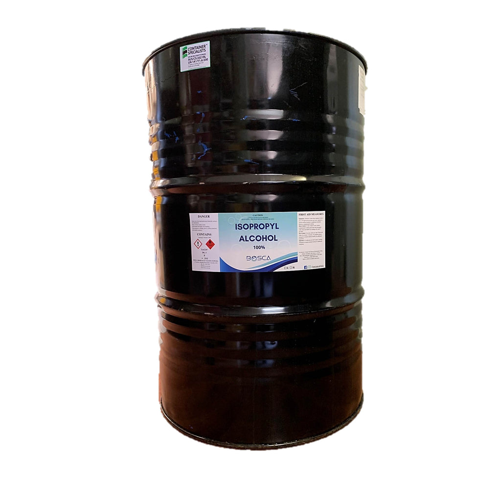 100% Isopropyl Alcohol 200L - Bosca Chemicals
