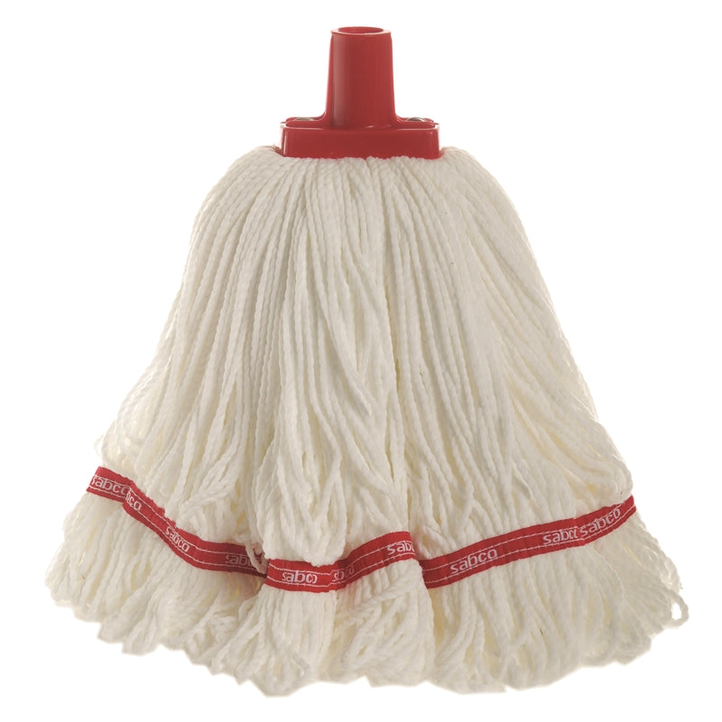 Sabco Professional 350g Premium Grade Microfibre Round Mop Head Red - Bosca Chemicals & Cleaning Supplies