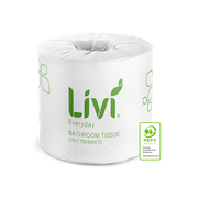 Livi 7004 Basics Toilet Tissue (2 Ply 48 packs x 700S/Roll)