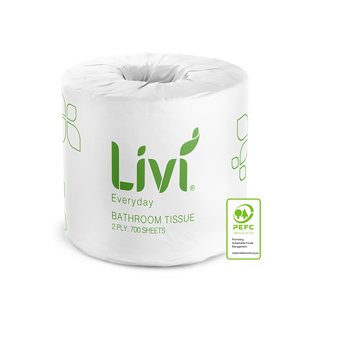 Livi 7004 Basics Toilet Tissue (2 Ply 48 packs x 700S/Roll)