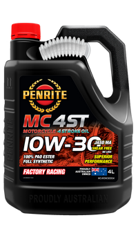 Penrite MC 4ST 4 Stroke Motorcycle Oil 100% PAO & Ester 10W-30 4L - MC410W30004