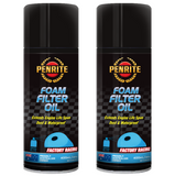 2 X Penrite Foam Filter Oil Aerosol Spray Dust & Water Proof 400ml - MCFOAM0004 (Twin Pack)