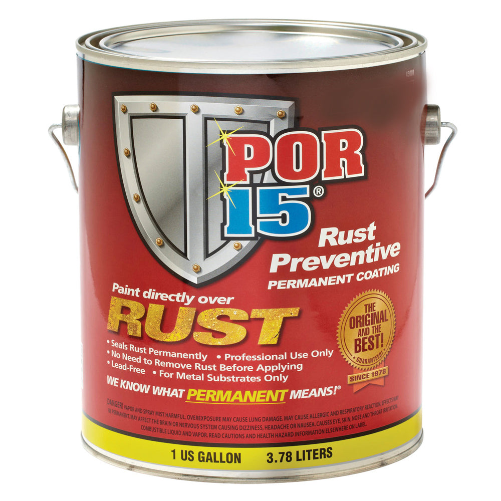 POR-15 Semi Gloss Black Rust Preventive Paint - 3.78 L - POR45401