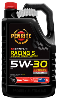 Penrite 10 Tenths Racing 5W-30 Engine Oil 5L - RACING5W30005