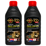 2 X Penrite 10 TENTHS Race Castor Oil 20W-40 1L - RCAS001 (Twin Pack)