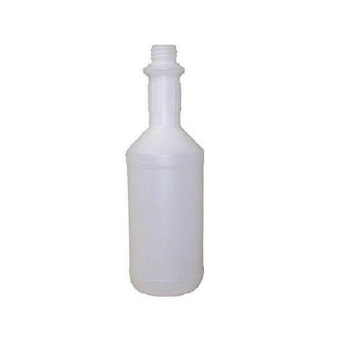 32oz Natural HDPE Plastic Spray Bottles (White Screw Top Cap) - Natural 28-400