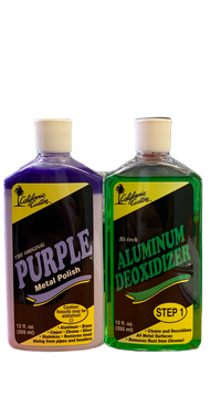California Custom Purple Metal Polish 355ml & Aluminum Deoxidizer 355ml Combo