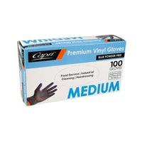 Capri Vinyl Powder free Medium Blue Gloves C-GV0011