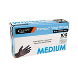 Capri Premium Vinyl Blue Gloves Powder Free Medium 100 Pcs- C-GV0011
