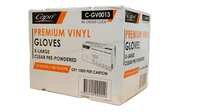 Capri Vinyl Pre-Powdered gloves X-Large Clear 1000 Pcs - Bosca Chemicals