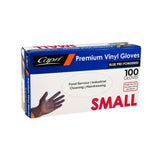 Capri Premium Vinyl Blue Gloves Pre-Powdered  Small 100 Pcs- C-GV0007