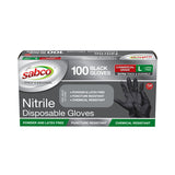 Sabco Nitrile Gloves Large Black 100 Pcs