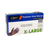 Capri Premium Vinyl Gloves Pre-Powdered Extra-Large Blue 100 Pcs- C-GV0015